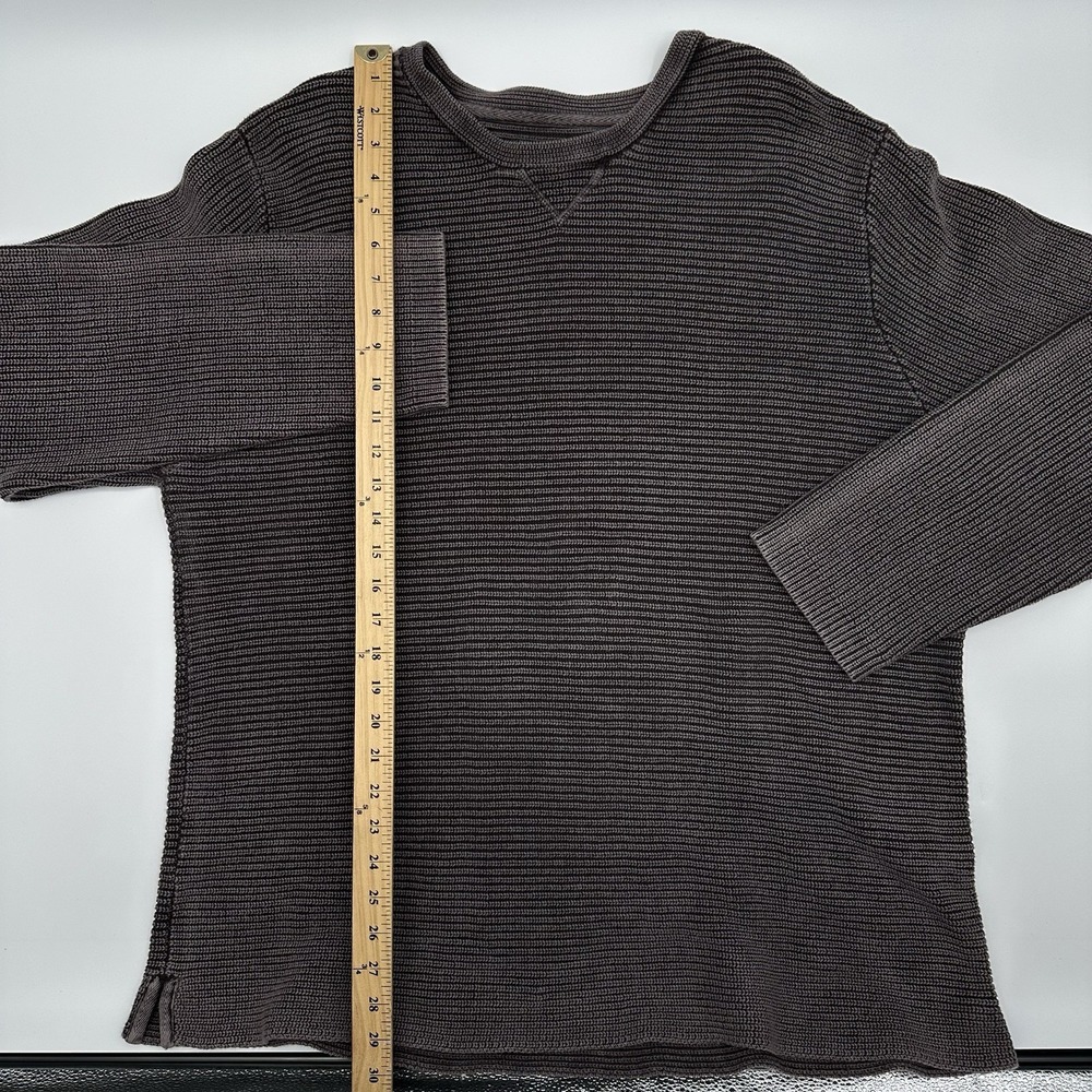 Carbon2Cobalt Mens XXL Purple Textured Knit Cotton Sweater Pullover Heavy Ribbed - Picture 3 of 9